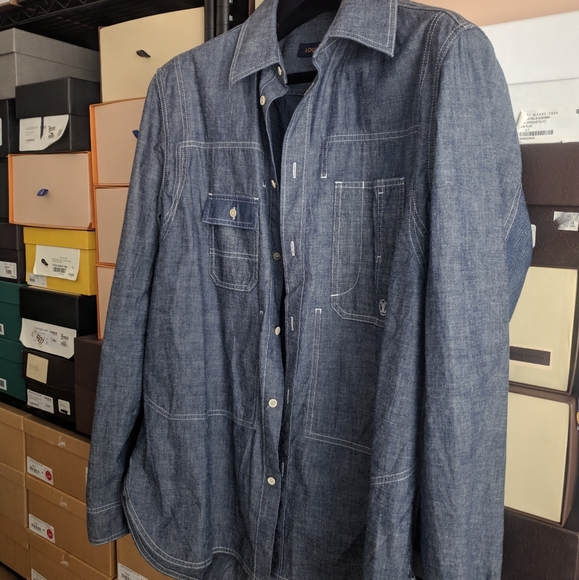 Louis Vuitton Blue Denim Shirt (runs very small) - Picture 7 of 14